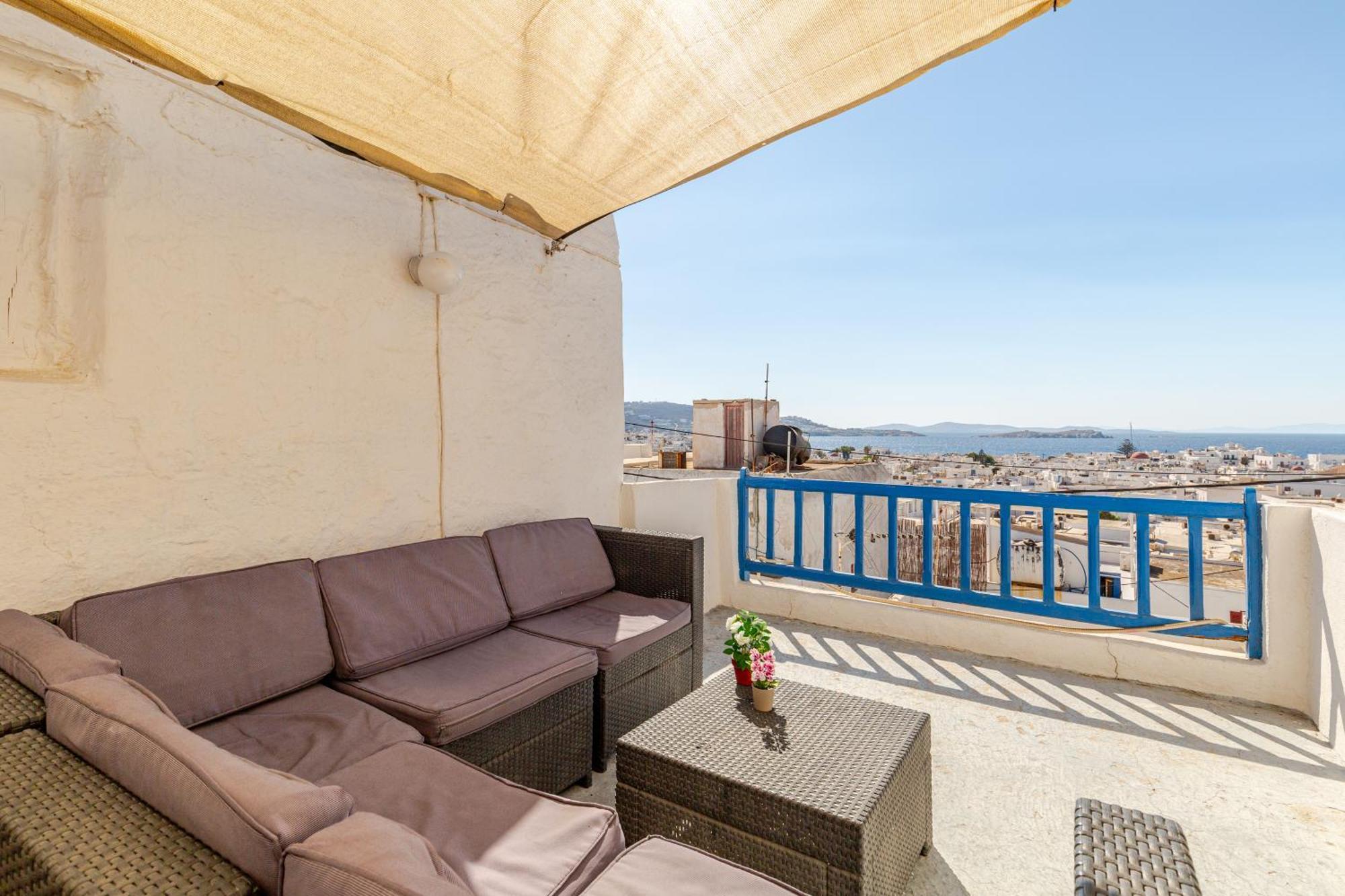 Elenitas Town House With Veranda And Sea View Mykonos Town Экстерьер фото