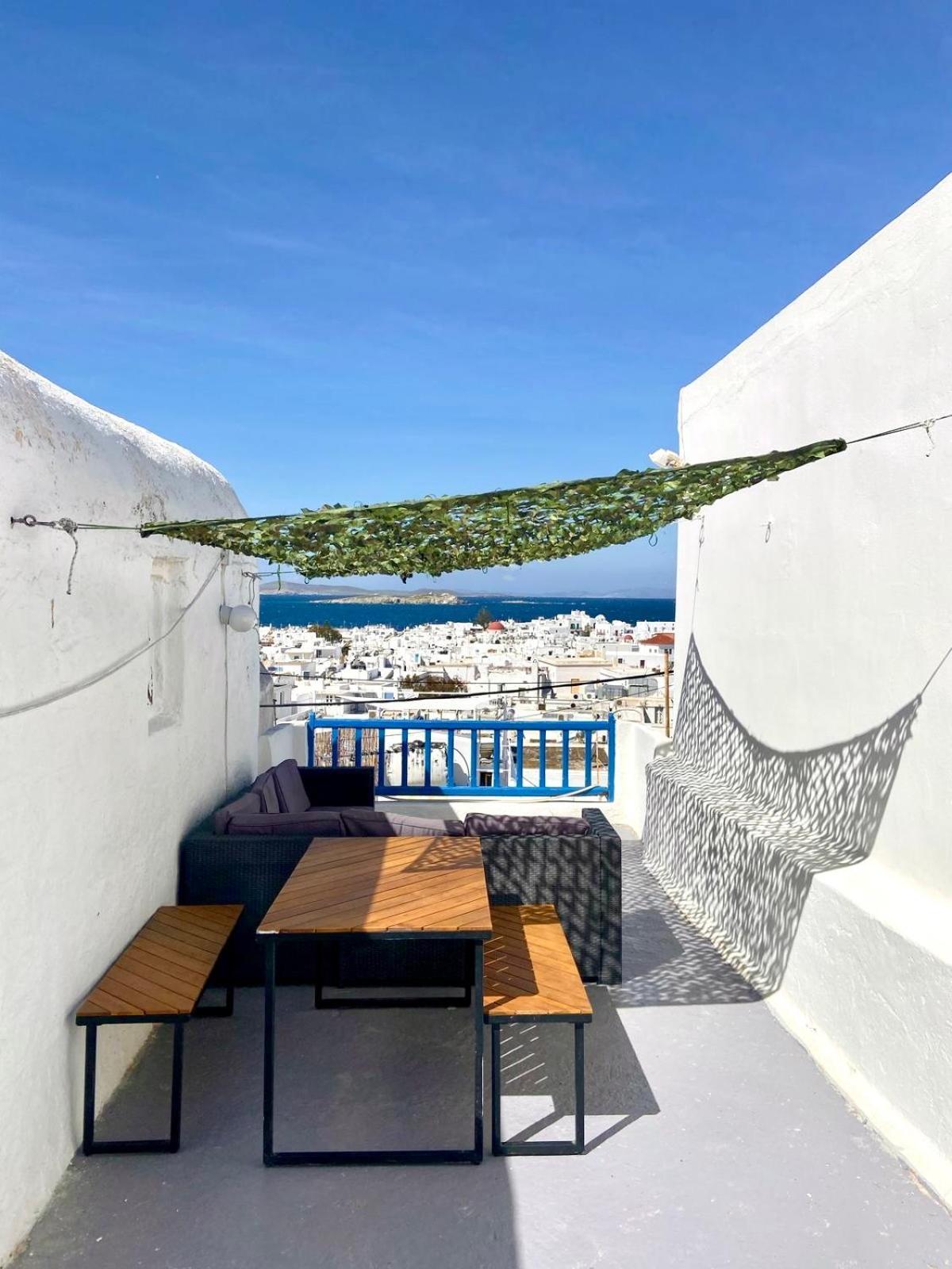 Elenitas Town House With Veranda And Sea View Mykonos Town Экстерьер фото