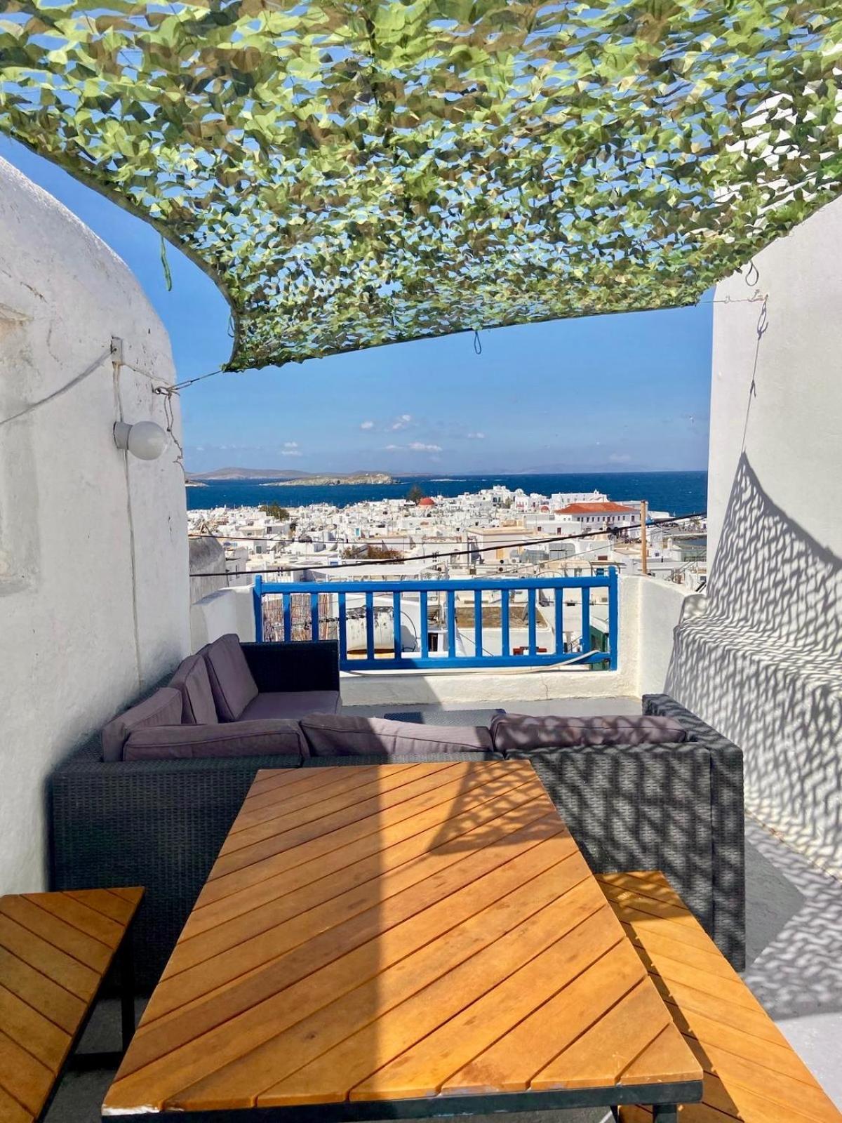 Elenitas Town House With Veranda And Sea View Mykonos Town Экстерьер фото